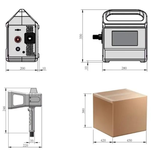 Portable Handheld Laser Marking Machine with Safe Cover