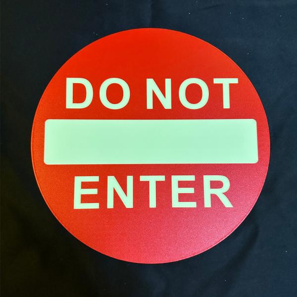 Circle Aluminum Traffic Safety Warning Signage Glow In The Dark