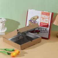 Emballage alimentaire carton pliable boîte à pizza production en usine boîte à pizza en papier à logo personnalisé