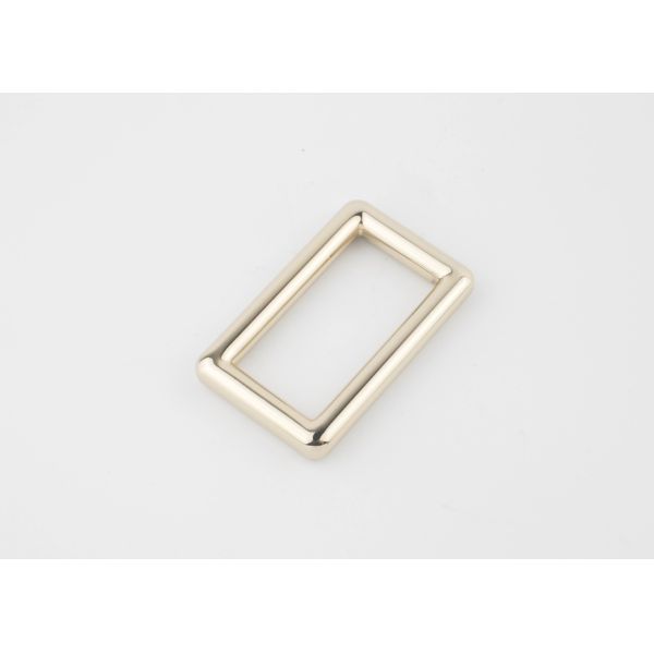 OEM Or ODM Handbag Rings Hardware , Light Gold Rectangular Metal Rings