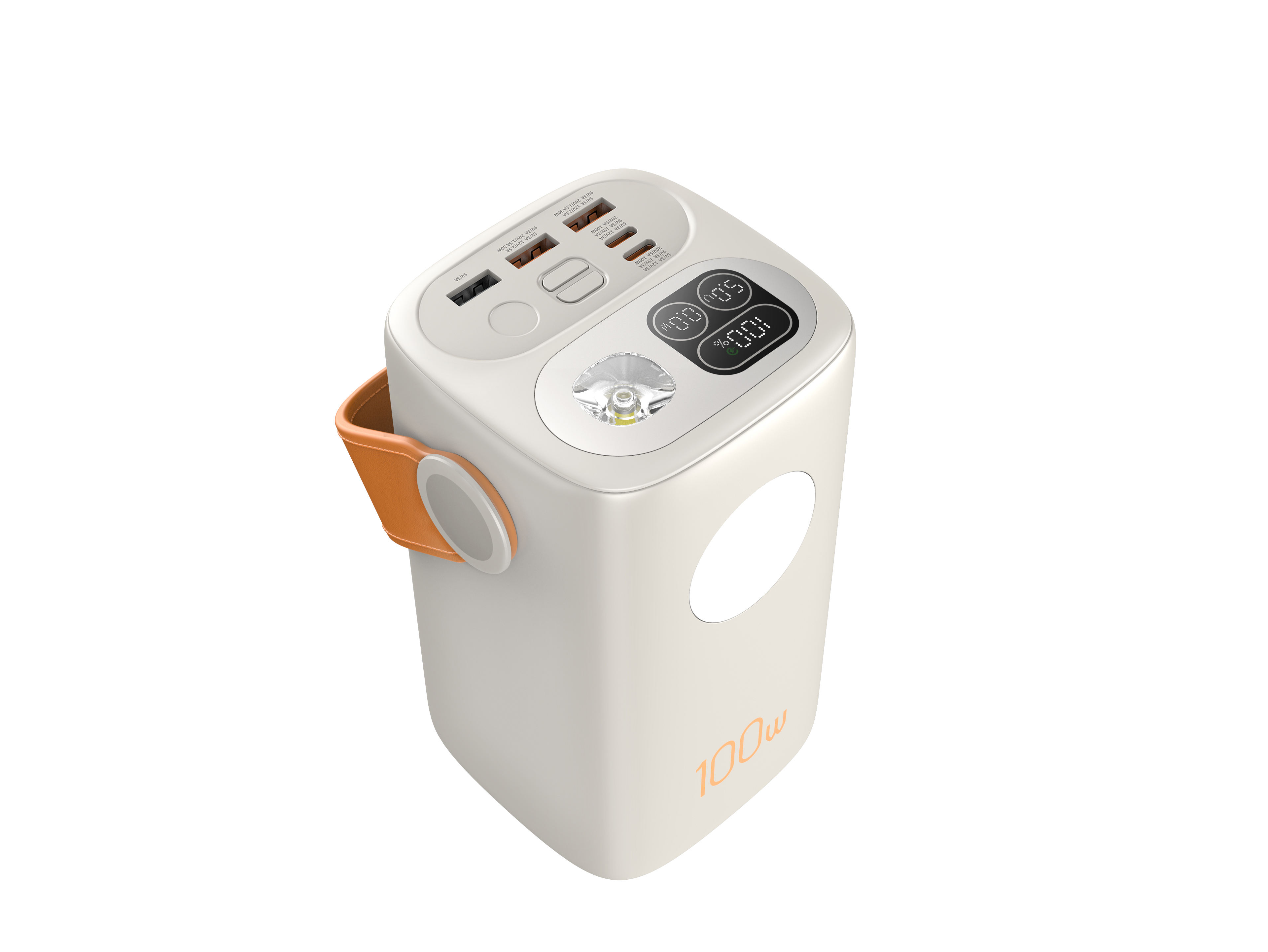 Lifepo4 Battery LED Display Power Bank 60000mah 100W For Mobile Phone