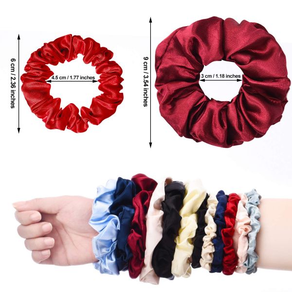 Chic Bandans Satin Silk Scrunchies , 0.03kg Thin Wide Silk Headband