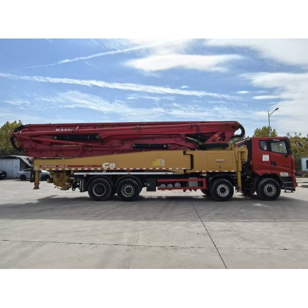 2021 Used SANY 56m Truck Mounted Concrete Pump with 180 m³/h Output and 12 MPa Pressure