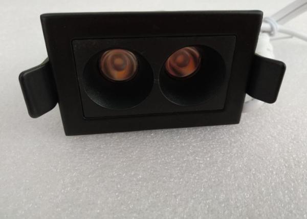 Black Fixed Trim LED Recessed Downlight R3B0664 Double Head 4W 3000K IP20