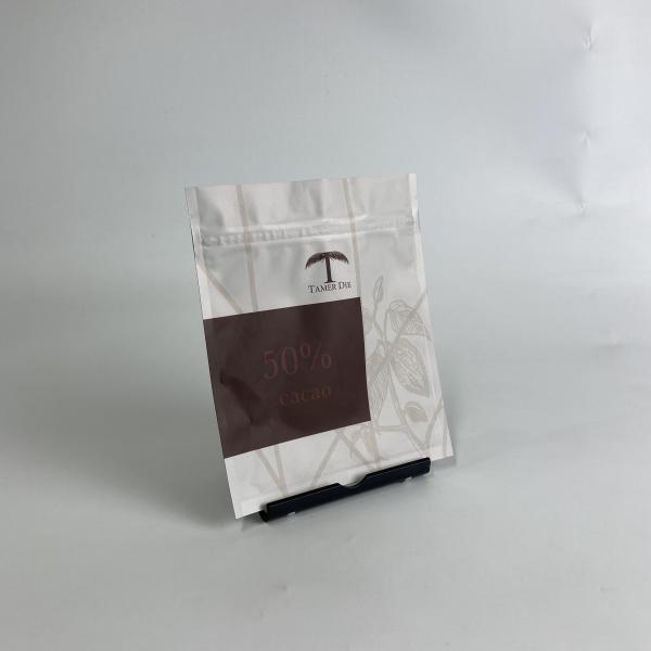 Hot Selling Custom Printed 3 Side Seal Zipper Bags for Chocolate Snack Resealable Snack Packaging Bags with Aluminum