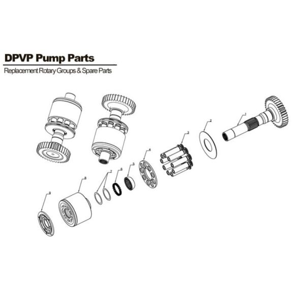 Liebherr DPVPO165 DPVP165 Replacement Spare Parts And Rotary Groups