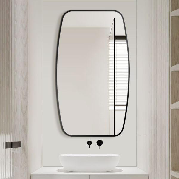 4mm 5mm Bathroom Wall Mirror Aluminium Frame HD Copper Free Silver Mirror