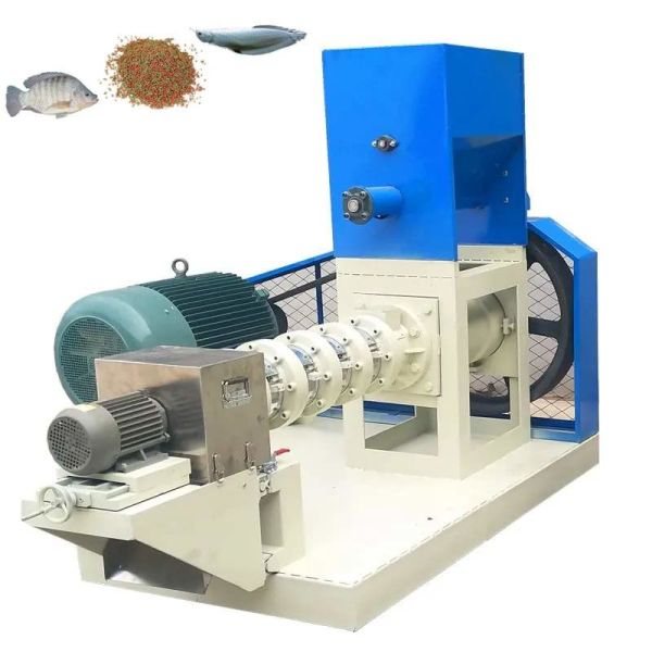 50-2000Kg/H Floating Fish Feed Extruder Dry Single Screw Sinking Fish Feed Machine