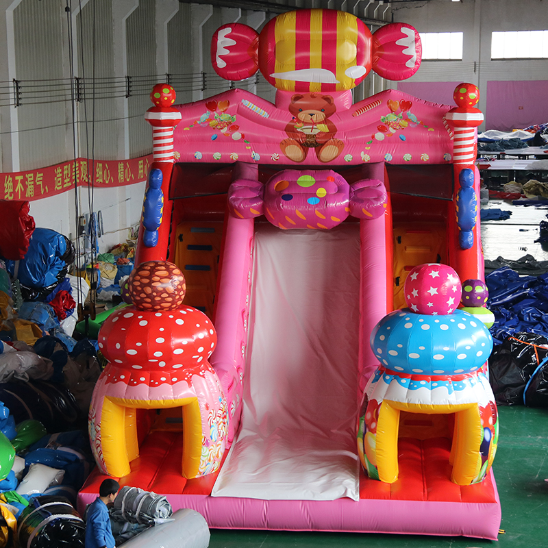 Inflatable Dry Slide Colorful Candy Inflatable Dry Slide Fashion Design Cheap Inflatable Dry Slide