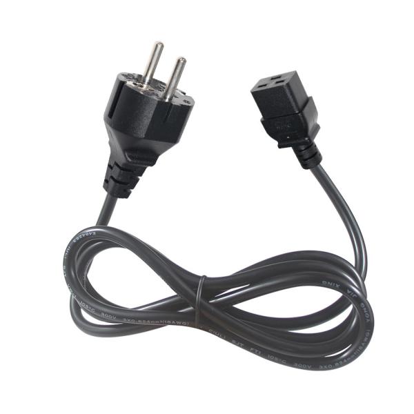 EU CEE7/7 3ピン電源コード、ストリップワイヤー付き 220-240V