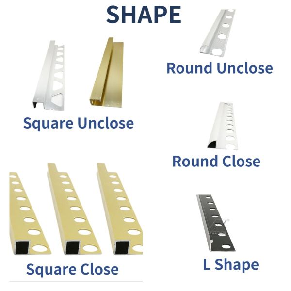 Anodized Open Decorative Aluminum Trim For Wall Corner PVDF Finish