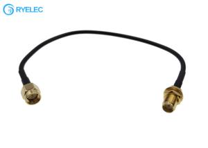 Mâle de SMA au câble coaxial de liaison femelle du tresse rf de la cloison