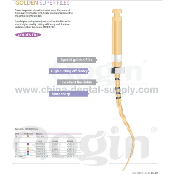El motor utiliza a Endo Files dental estupendo de oro, ficheros de la activación del calor de Niti Aolly