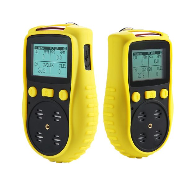 4 In 1 Portable Gas Detector with Electrochemical Sensor and IP65 Protection for Industrial Safety