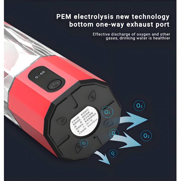 Чистая вода Электролизированный ПЭМ водород Бутылка воды Водород богатый 6000ppb