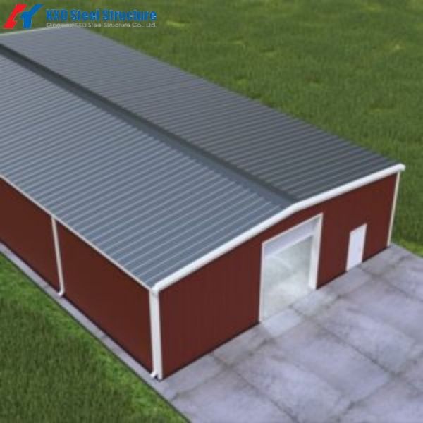 High-strength steel prefab steel building with 50+ years lifespan and customizable design for industrial and commercial use