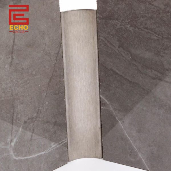 Pared de acero inoxidable bordado de azulejos redondo de metal en el interior de la esquina bordado de azulejos de borde