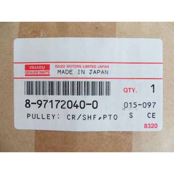 японская тележка 8971720400 8-97172040-0 разделяет приводной шкив кривошина Isuzu XD профессиональное