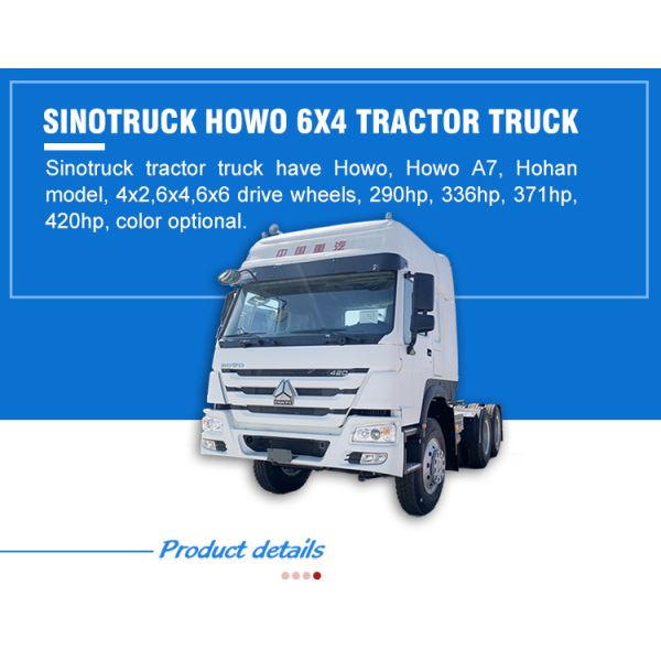 Sinotruk 371HP 375HP 420 HP Tractor Truck Used HOWO Trucks with Customized Request