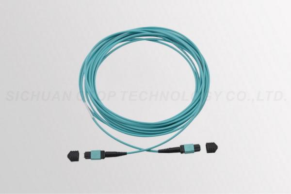 OM3 OM4 Fiber Push On Female to Male , MPO Fiber Optic Pigtail 12 to144 Core
