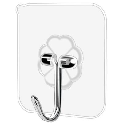 Plastic Heavy Duty Self Adhesive Wall Hooks Sticky Hanging Hooks For Concrete Wall
