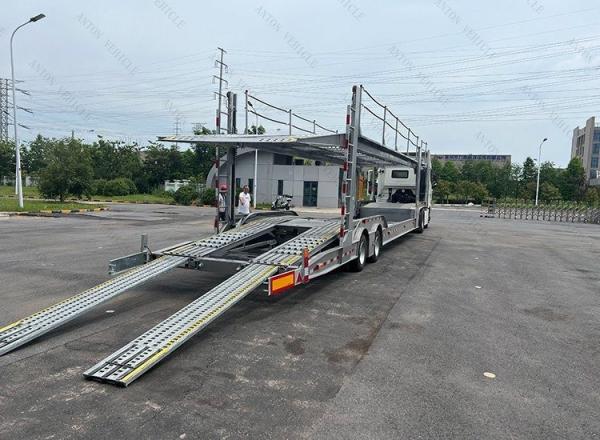 Two Axle Car Trailer With CE Certification For Transporting 8 Cars For Europea Market