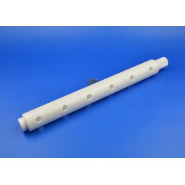 White ZrO2 Precision Alumina / Zirconia Ceramic Shaft Non-Porous Ceramic Rod