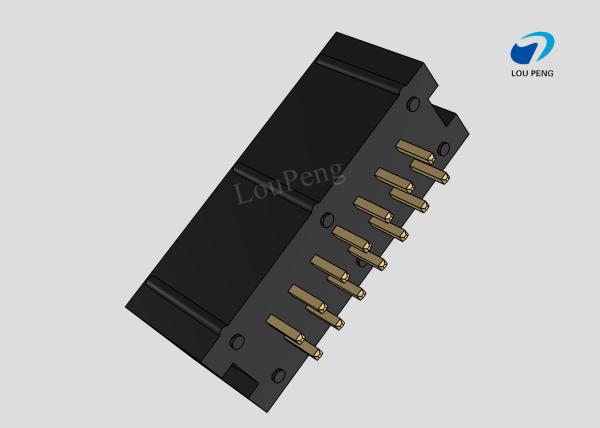 IDC Header connector, PCB Mount Receptacle, Board-to-Board, 2x7 Position, 1.27mm Pitch, Gold Flash, vertical，DIP
