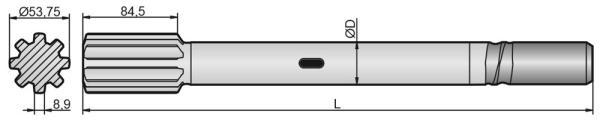 Alloy Steel Bit Shank Adapter For Long Hole Drilling