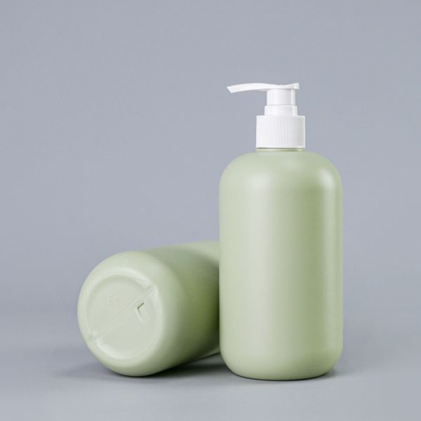 HDPE 500ml Plastic Shower Pump Bottles Green Lotion Gel Hand Sanitizer