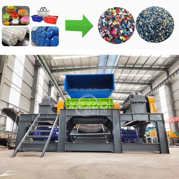 300-22000Kg/H Waste Glass Bottle Shredder Double Shaft Plastic Shredder Machine