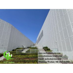 Système de façades en feuille perforée d'aluminium architecturale revêtement super durable PVDF