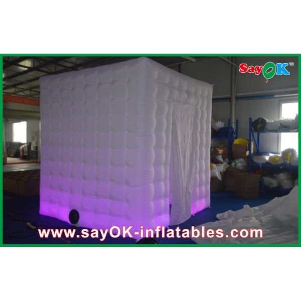 Inflatable Photo Studio White Indoor Inflatable Cube Tent , Practical  Family Event Photo Booth Props