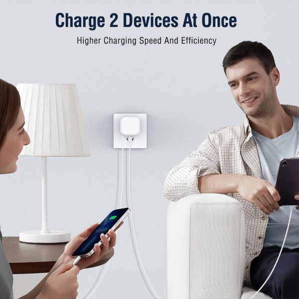 Eu Plug 35W PD GaN Type C Desktop Power Adapter с магнитным выдвижным кабелем
