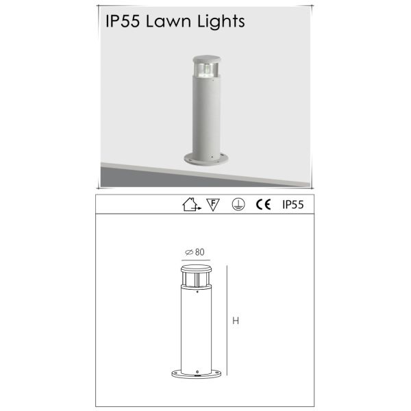 400 / 600 / 900mm Outdoor Lawn Stand LED Garden Path Lights Ac220v 3000K