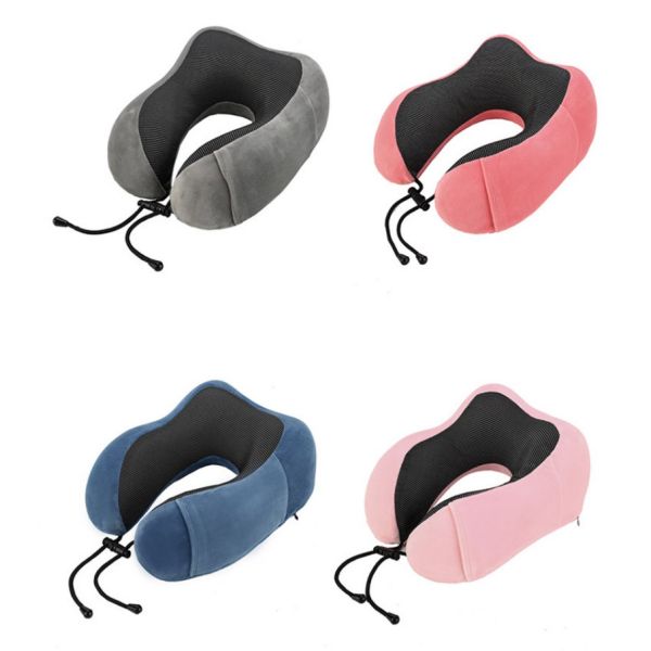 Portable Mobile Phone Storage U-Neck Pillow Customized Plush Memory Foam for Travel