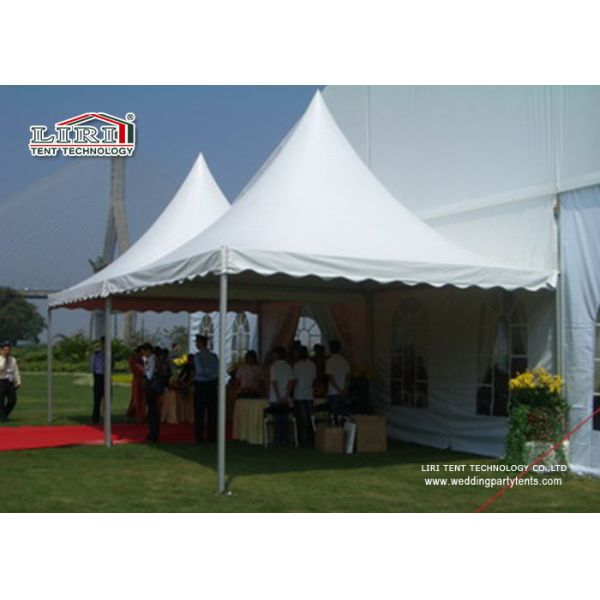 White PVC Pagoda High Peak Tents 3x3m 5x5m 6x6m 8x8m For Parties