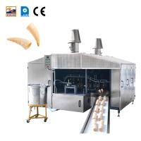 Máquina de cone de wafer totalmente automática controlada por PLC com 28 moldes