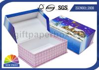 Impressão rígida da caixa de papel do presente do sabão da parte superior do cartão para a promoção do Natal