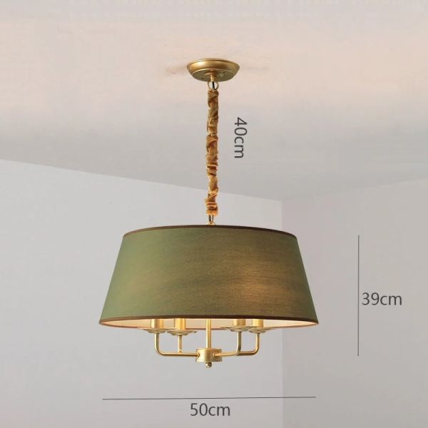 American Retro green fabric Pendant Lights Vintage Rustic Lamp (WH-VP-311)