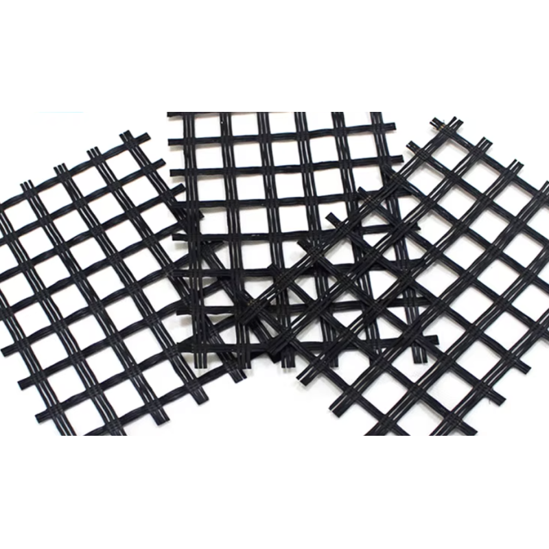 FG Biaxial Grid 100 Asphalt Pavement Knitted Glass Fiber Geogrid Reinforce Soft Soil  Road Construction