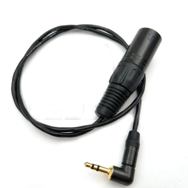 0.5M Arri Alexa Mini Audio Cable , Right Angle 3.5 Mm Jack To XLR Cable