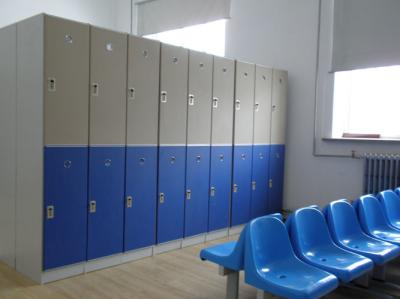 Lightweight Double Tier Lockers , Blue Door Staff Room Lockers For Hospitals