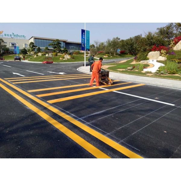 Pintura de línea de marcado reflectante de larga duración para el tránsito, pavimento, pintura termoplástica para carreteras rurales