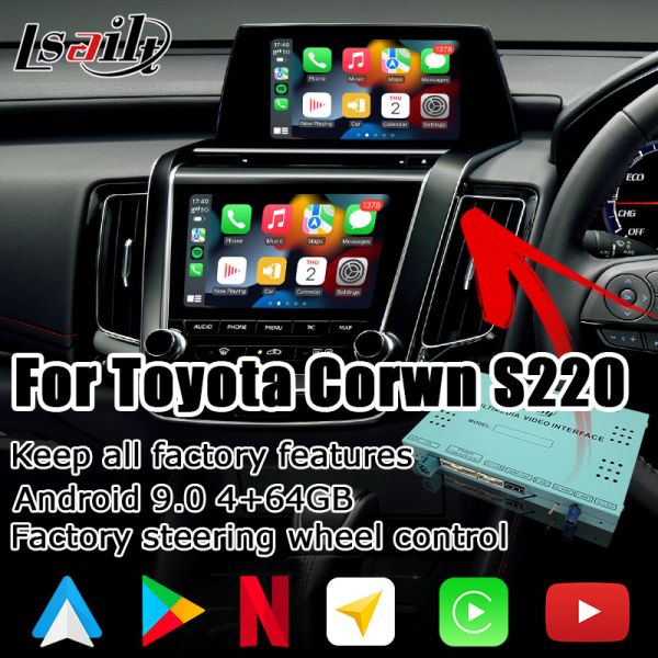 Toyota Crown S220 18-23 Android беспроводная автомобильная игра Android автоматическое мультимедийное обновление