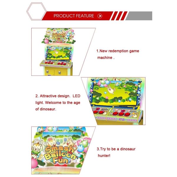 Arcade Lottery Ticket Redemption Game Machine Coin Operated For Shopping Mall