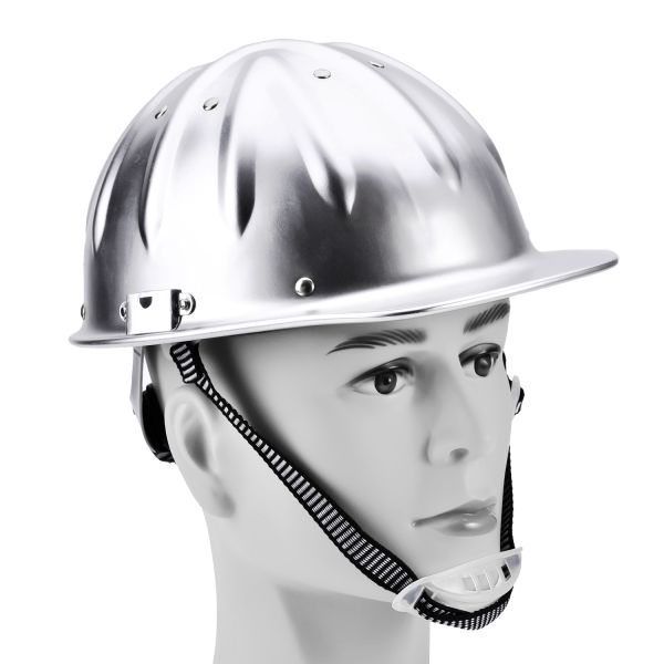 4 Points Metal Shell Silver Lightweight Safety Helmet For Electrical Work OEM