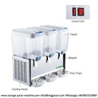O distribuidor quente refrigerando de mistura 18L do sumo de laranja triplica a bacia 1500w do tanque