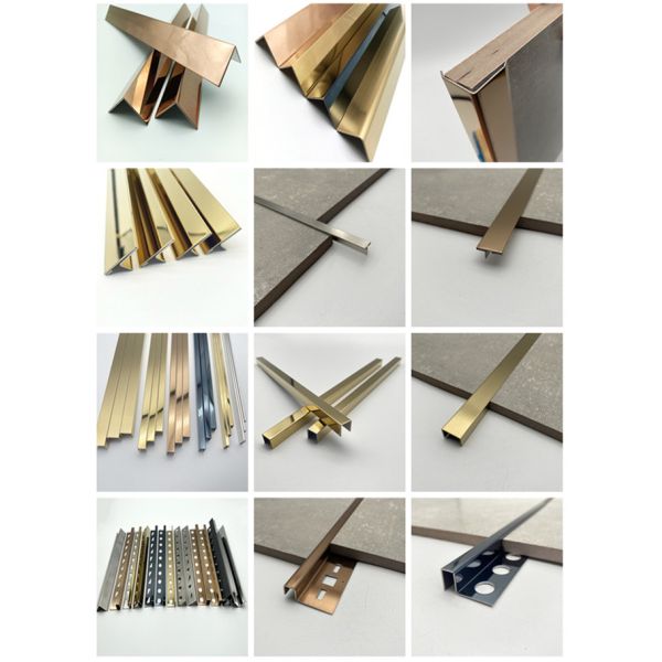 Size 8mm 10mm 15mm 20mm T Shape Gold Or Silver Colour Metal Tile Trim