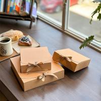 Caja de regalo cuadrada de papel Kraft personalizado, embalaje ecológico